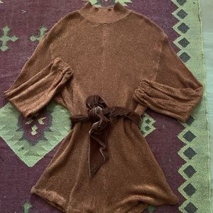 Velvet Oversized Sweater Mini Dress